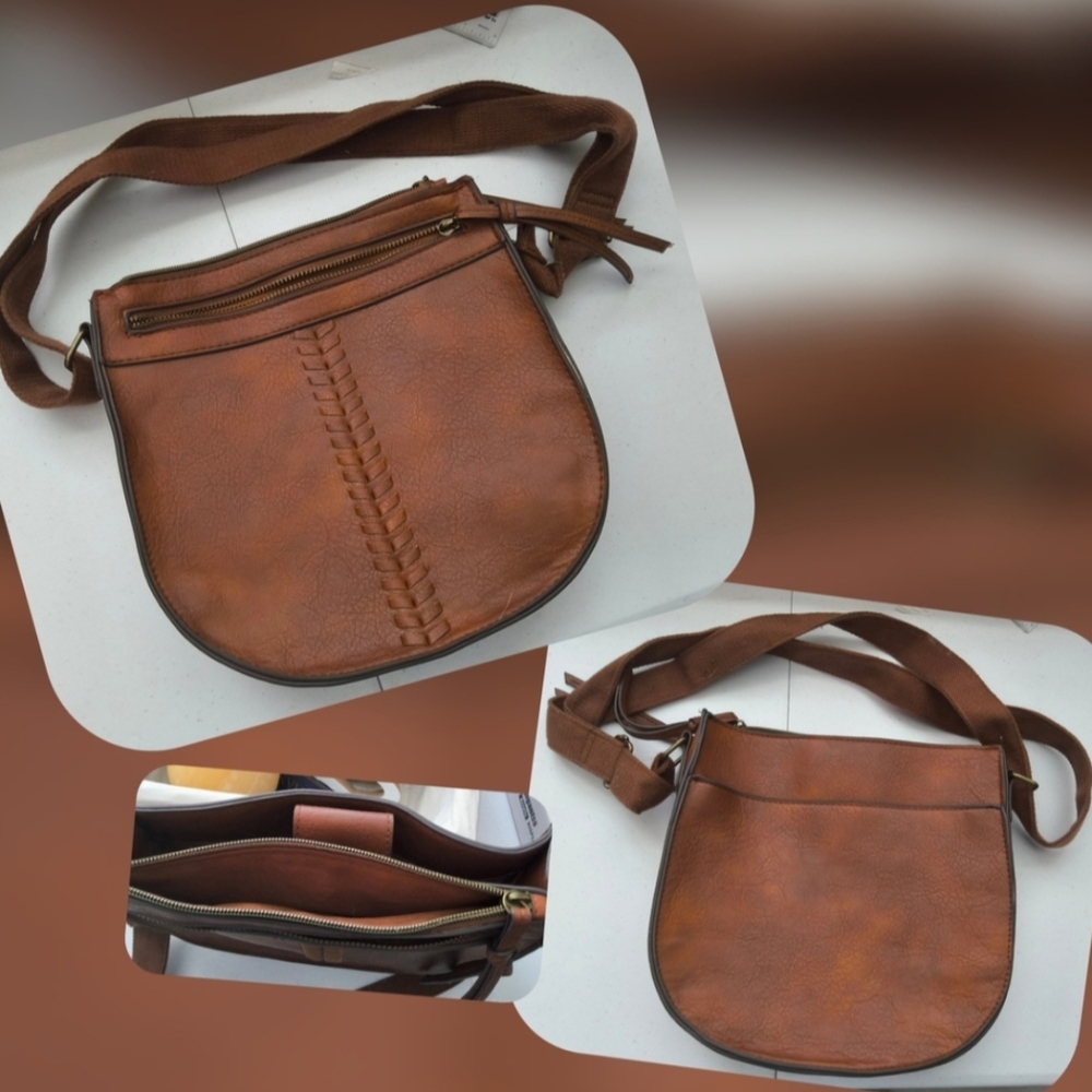 Brown Leather Crossbody Bag